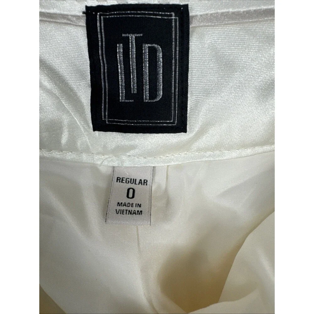 LTD White Wide Leg Sailor Pants Fully Lined Decorative Buttons Size 0 / W30 - Picture 14 of 16